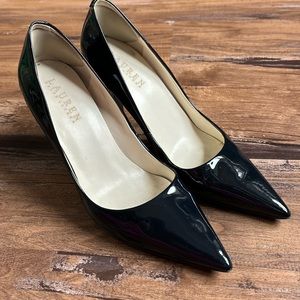LRL Navy Patent Heels